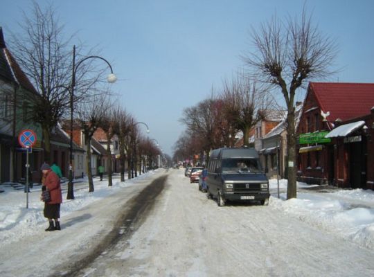 Senne miasteczko w zimie