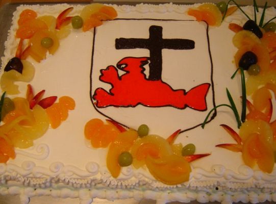 Tort z herbem Łeby na "Pomuchlu"